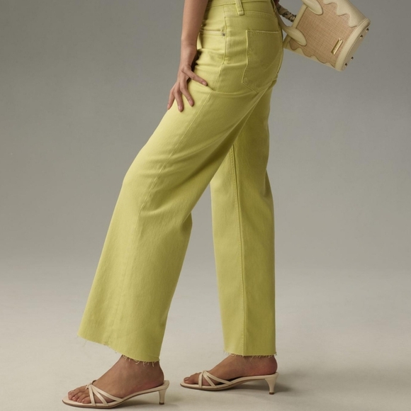 Anthropologie, Hudson Limelight Rosie High Rise Wide Leg Ankle Jeans, Size 32 - Picture 3 of 11